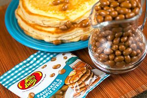 Pancakes and syrup jelly bean