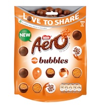 Nestlé launches Aero Orange Bubbles sharing bags