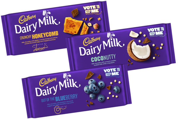 Cadbury releases three new Dairy Milk flavours as part of competition