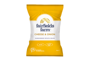 Fairfields Farm announces new vegan cheese & onion flavour crisps