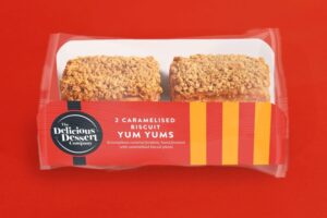 The Delicious Desserts Company debuts Caramelised Biscuit Yum Yums in Tesco stores