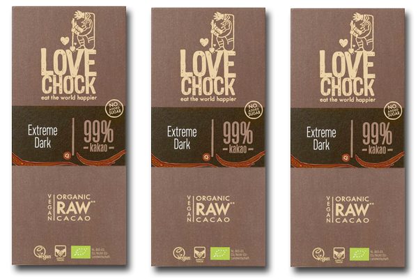 99% cocoa bars from Lovechock