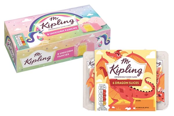Mr Kipling launches dragon and unicorn themed cakes